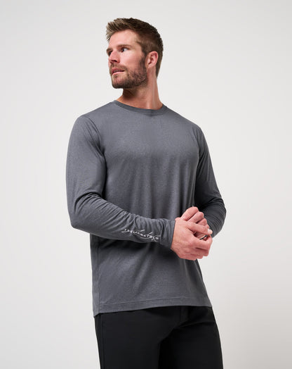 Court Control Tee Heather Dark Grey | Travis Mathew Top Pick