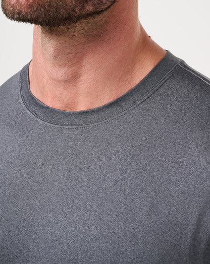 Court Control Tee Heather Dark Grey | Travis Mathew Top Pick