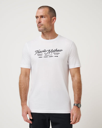 Perfect Plan Tee White | Travis Mathew Recommended