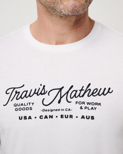 Perfect Plan Tee White | Travis Mathew Recommended