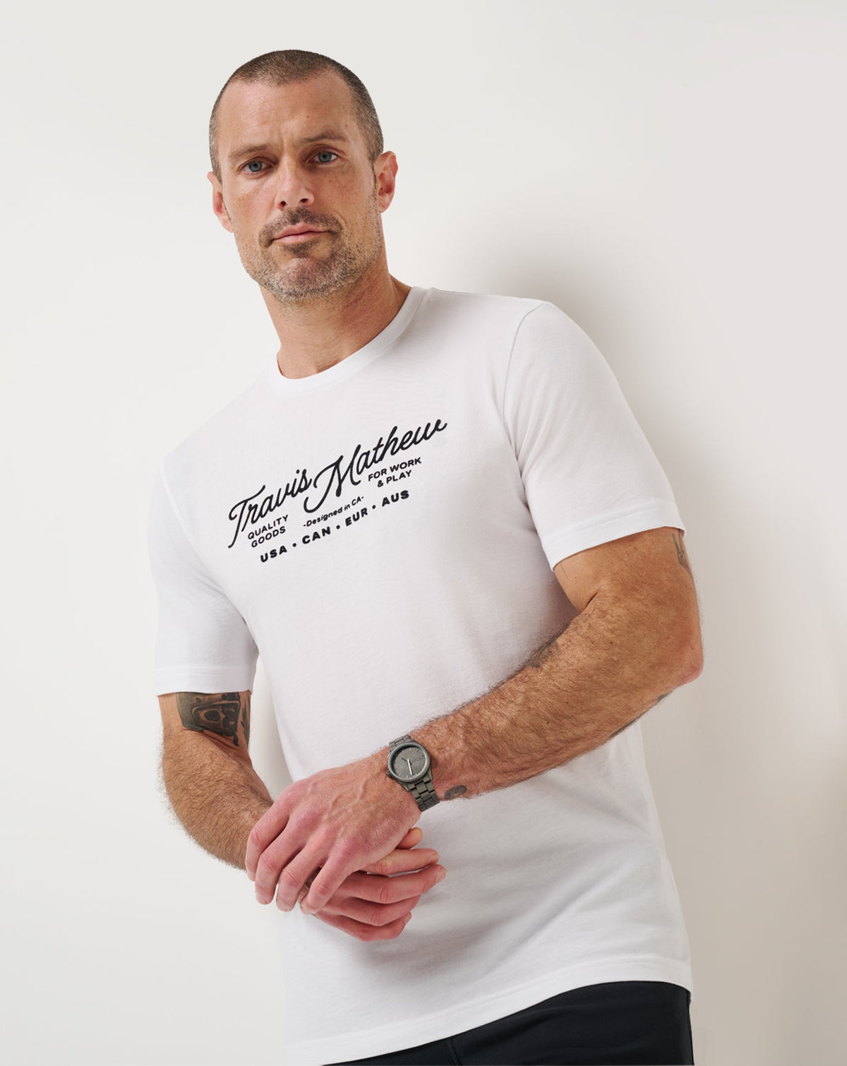 Perfect Plan Tee White | Travis Mathew Recommended