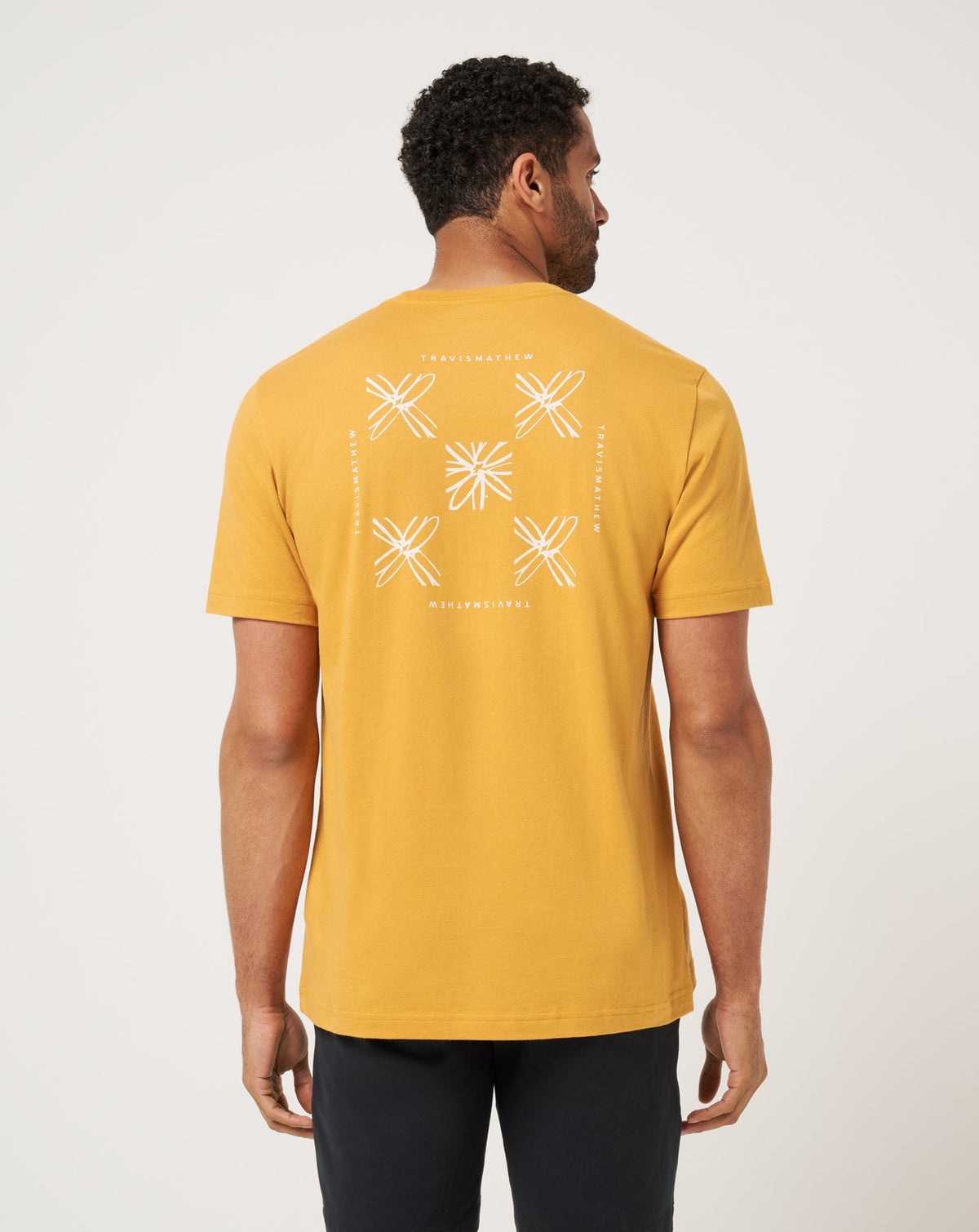 Crosscheck Tee Spruce Yellow | Travis Mathew Recommended