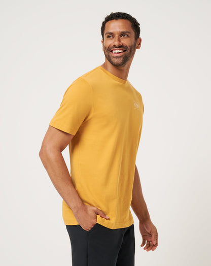 Crosscheck Tee Spruce Yellow | Travis Mathew Recommended