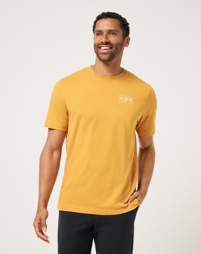 Crosscheck Tee Spruce Yellow | Travis Mathew Recommended