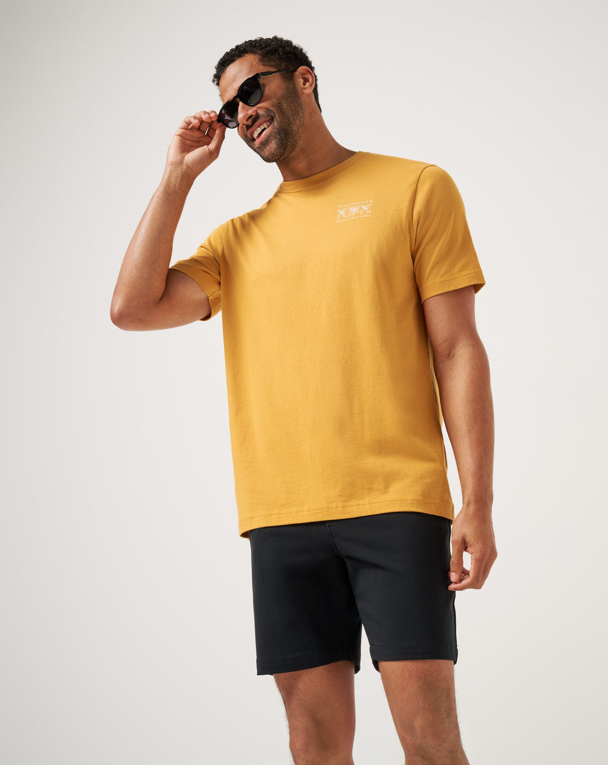 Crosscheck Tee Spruce Yellow | Travis Mathew Recommended