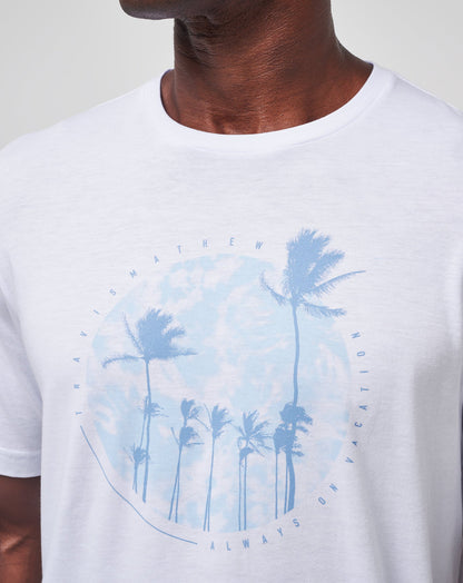 Foam Paths Tee White | Travis Mathew Popular