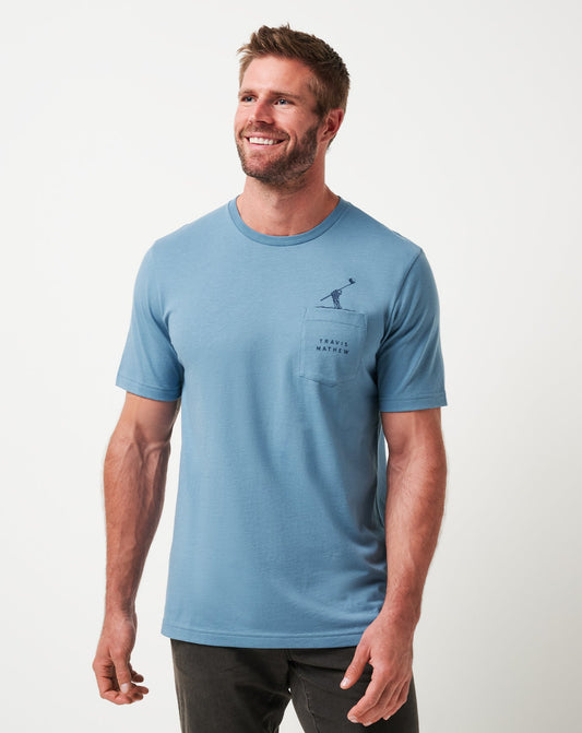 Air Trick Tee Captains Blue | Travis Mathew Special Offer