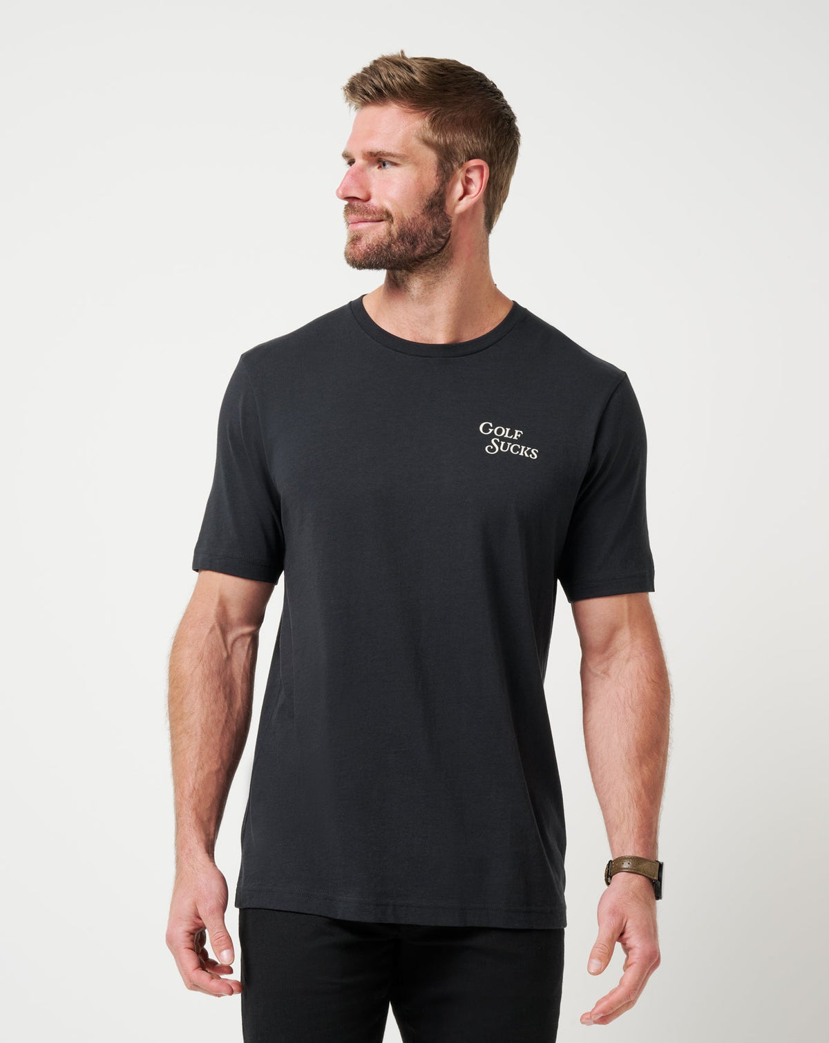 Course Rules Tee Black | Travis Mathew New