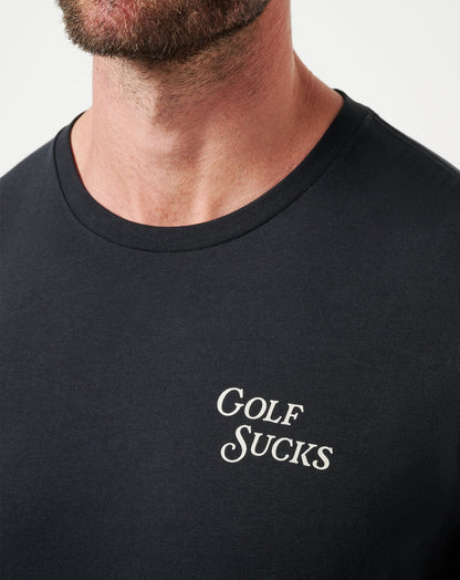 Course Rules Tee Black | Travis Mathew New