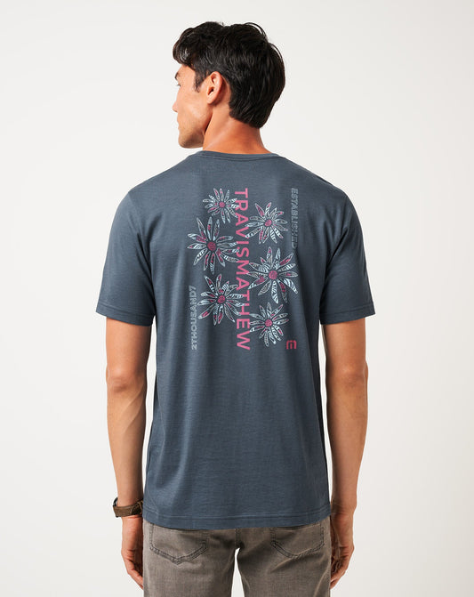 Piece Of Paradise Tee Mood Indigo/Vintage Indigo | Travis Mathew Signature