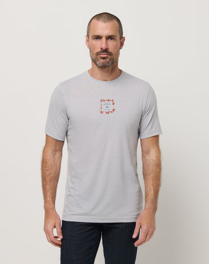 Short Layover Tee Heather Light Grey | Travis Mathew Exclusive