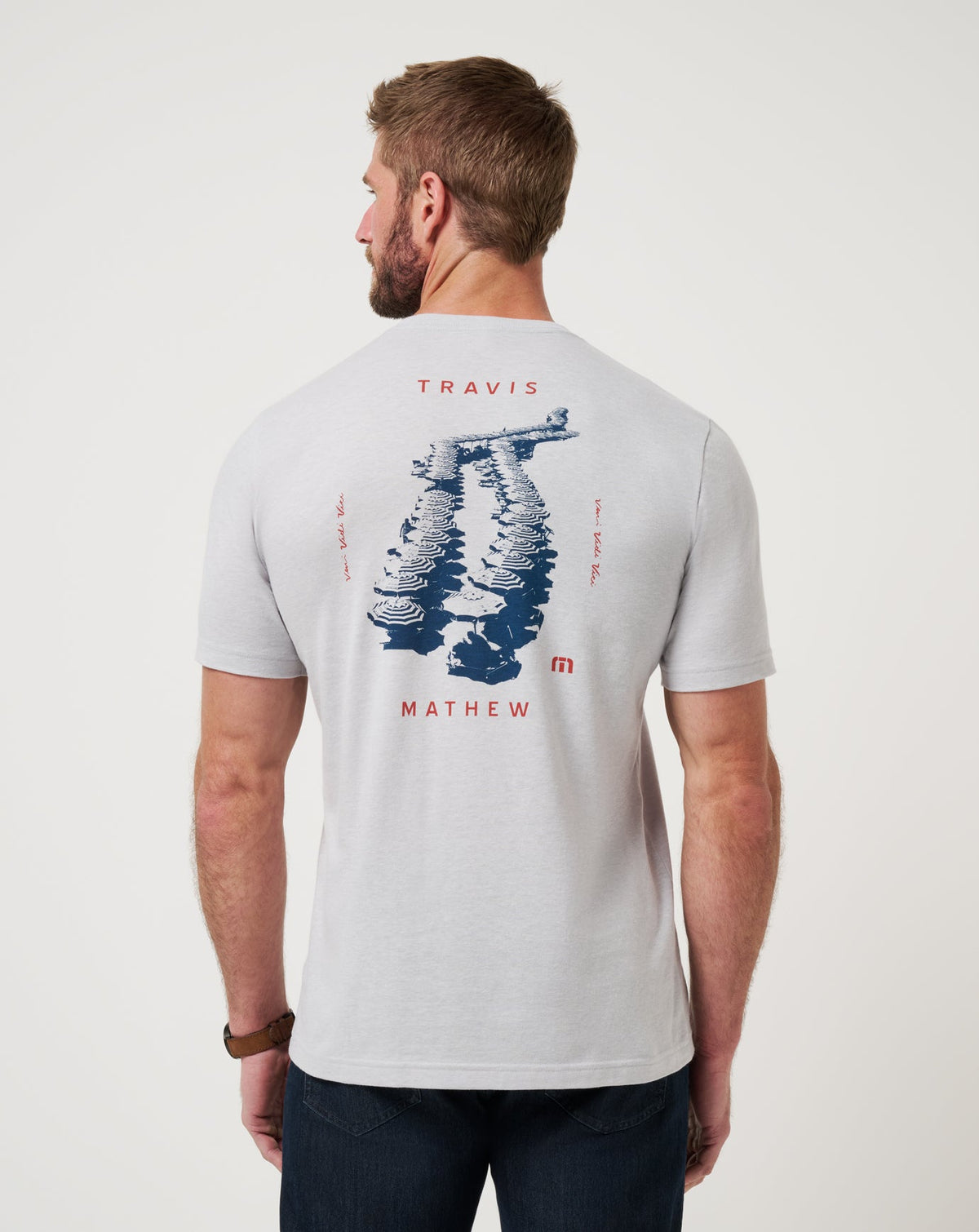 Travel Diary Tee Heather Light Grey | Travis Mathew Trusted