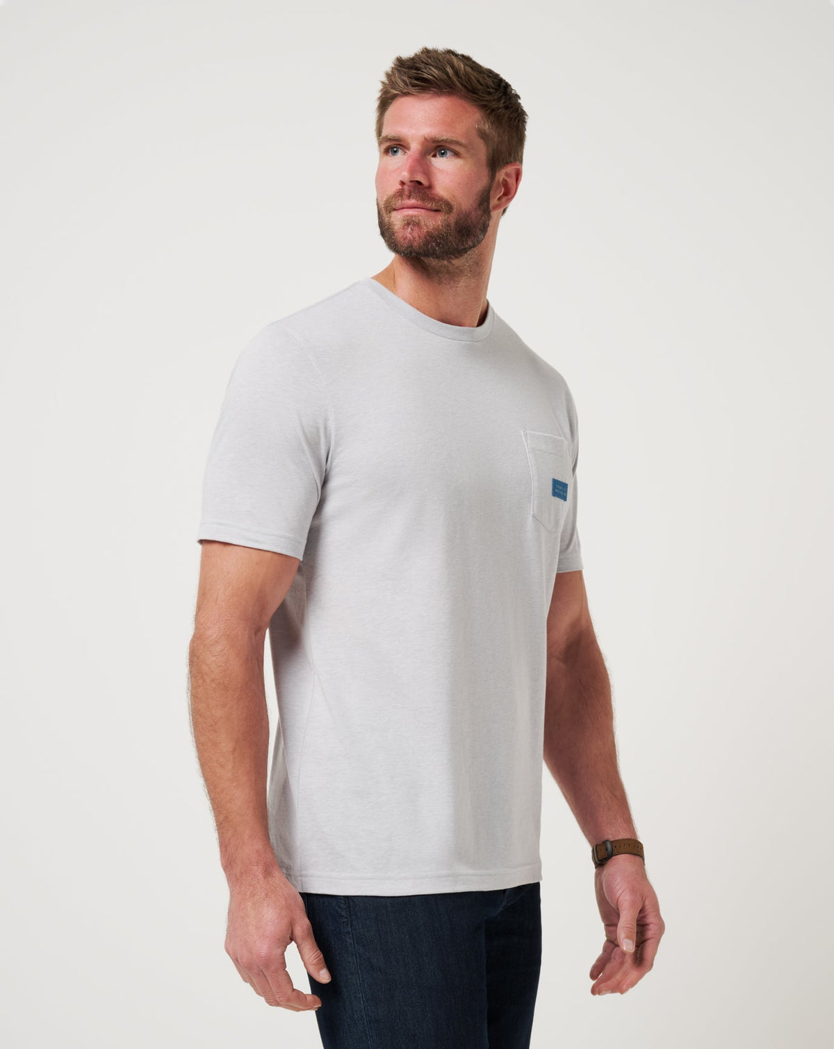 Travel Diary Tee Heather Light Grey | Travis Mathew Trusted