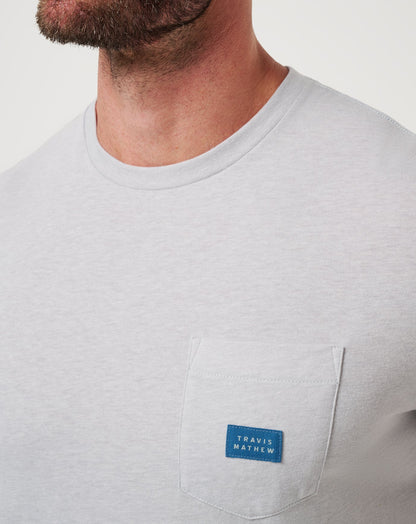 Travel Diary Tee Heather Light Grey | Travis Mathew Trusted