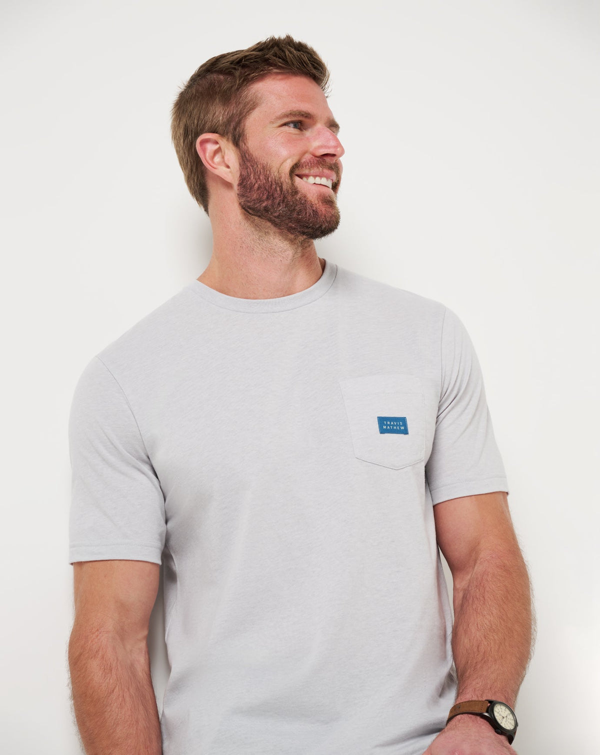 Travel Diary Tee Heather Light Grey | Travis Mathew Trusted