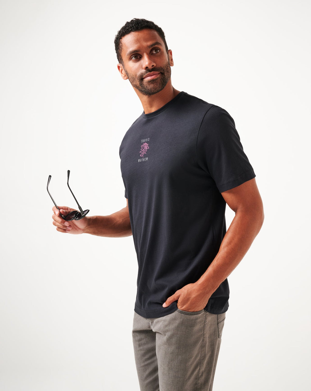 Passport Tee Black | Travis Mathew Trusted