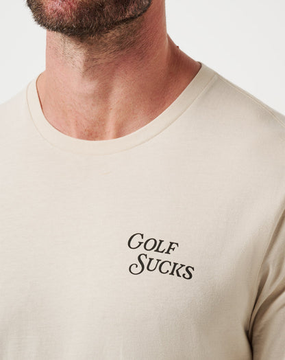 Course Rules Tee Italian Sand | Travis Mathew Featured