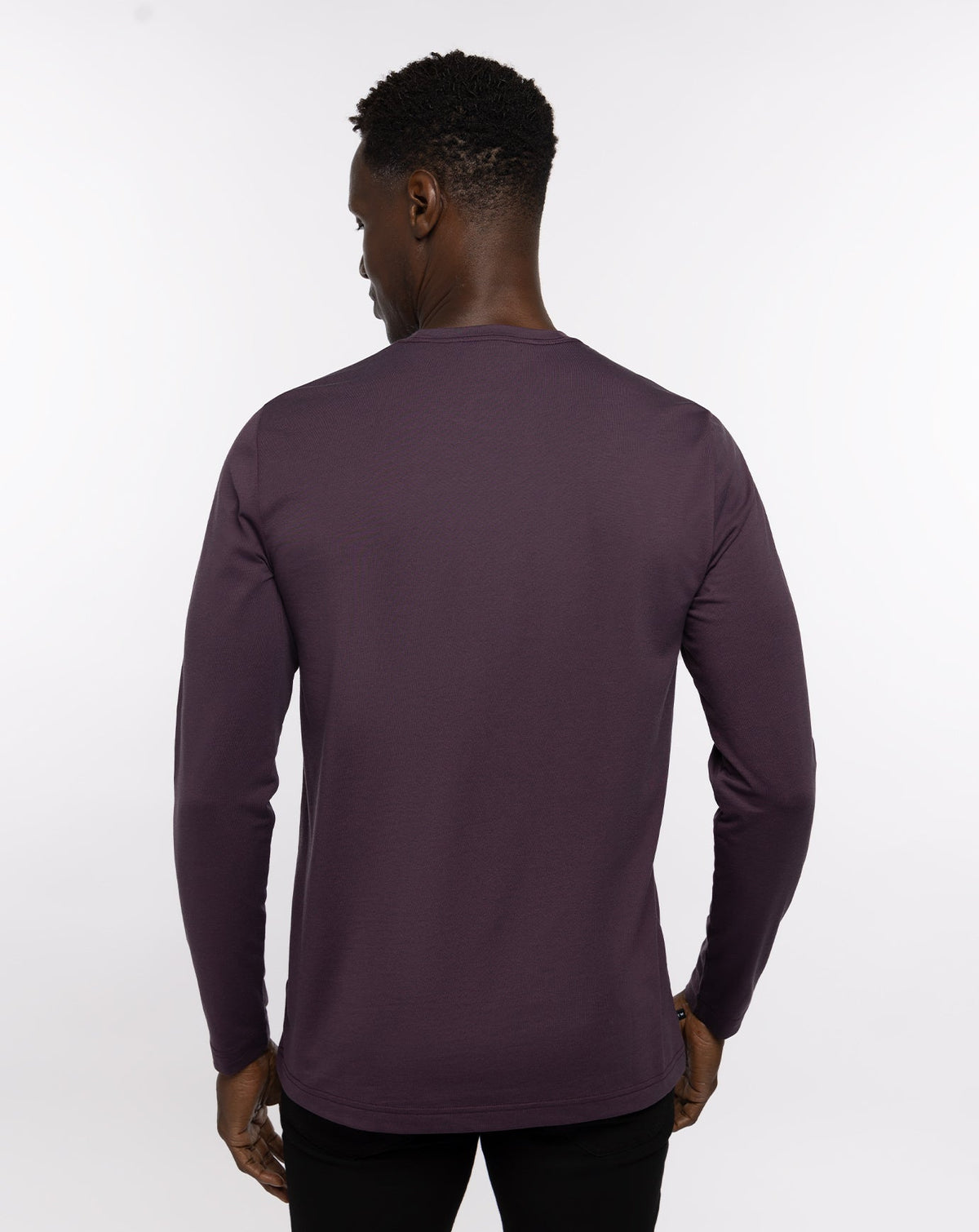 The Crew Long Sleeve Tee Mauve Wine/Blue Nights | Travis Mathew Hot Sale