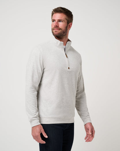 Cloud Sweater Quarter Zip Heather Grey | Travis Mathew Top Pick