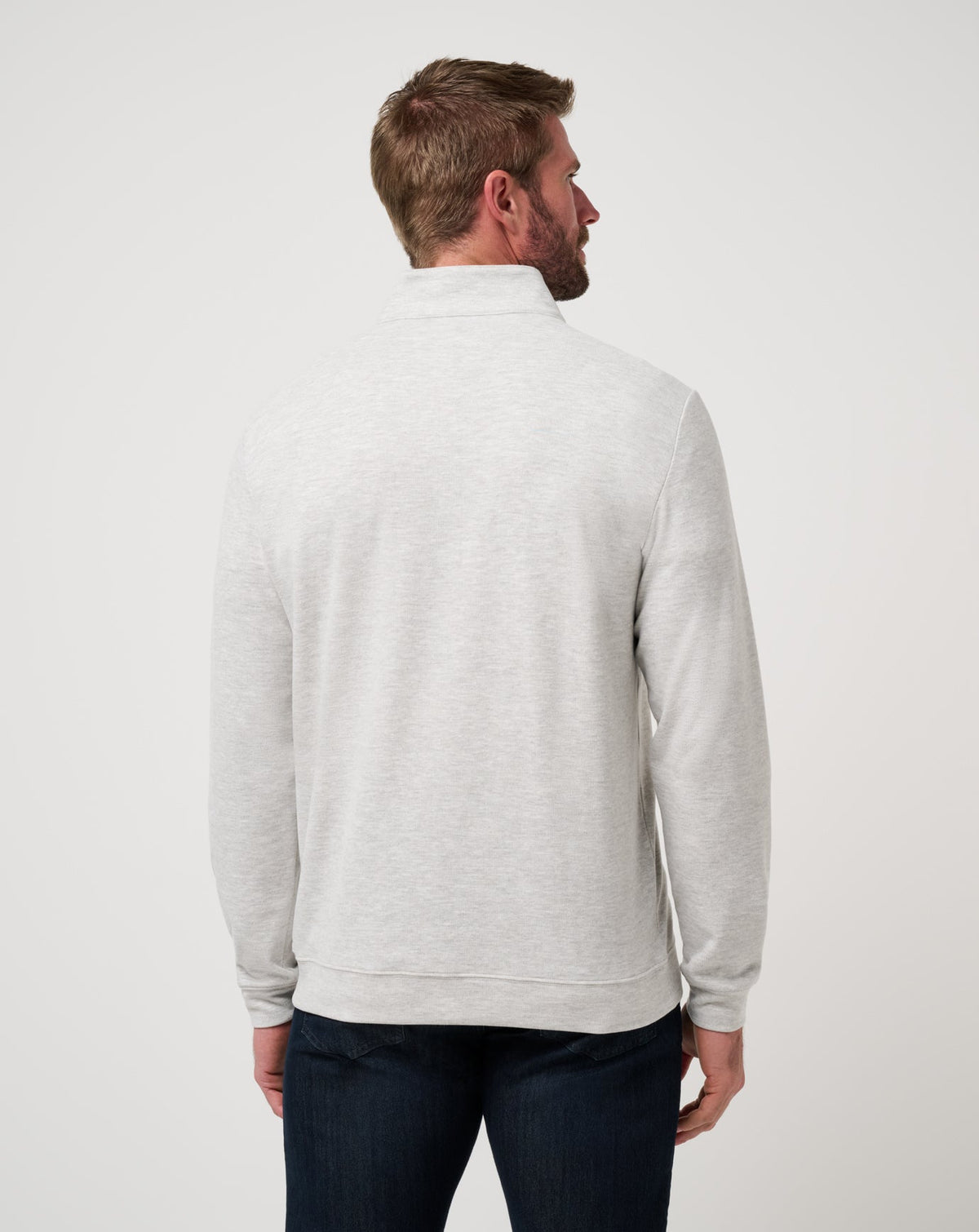 Cloud Sweater Quarter Zip Heather Grey | Travis Mathew Top Pick