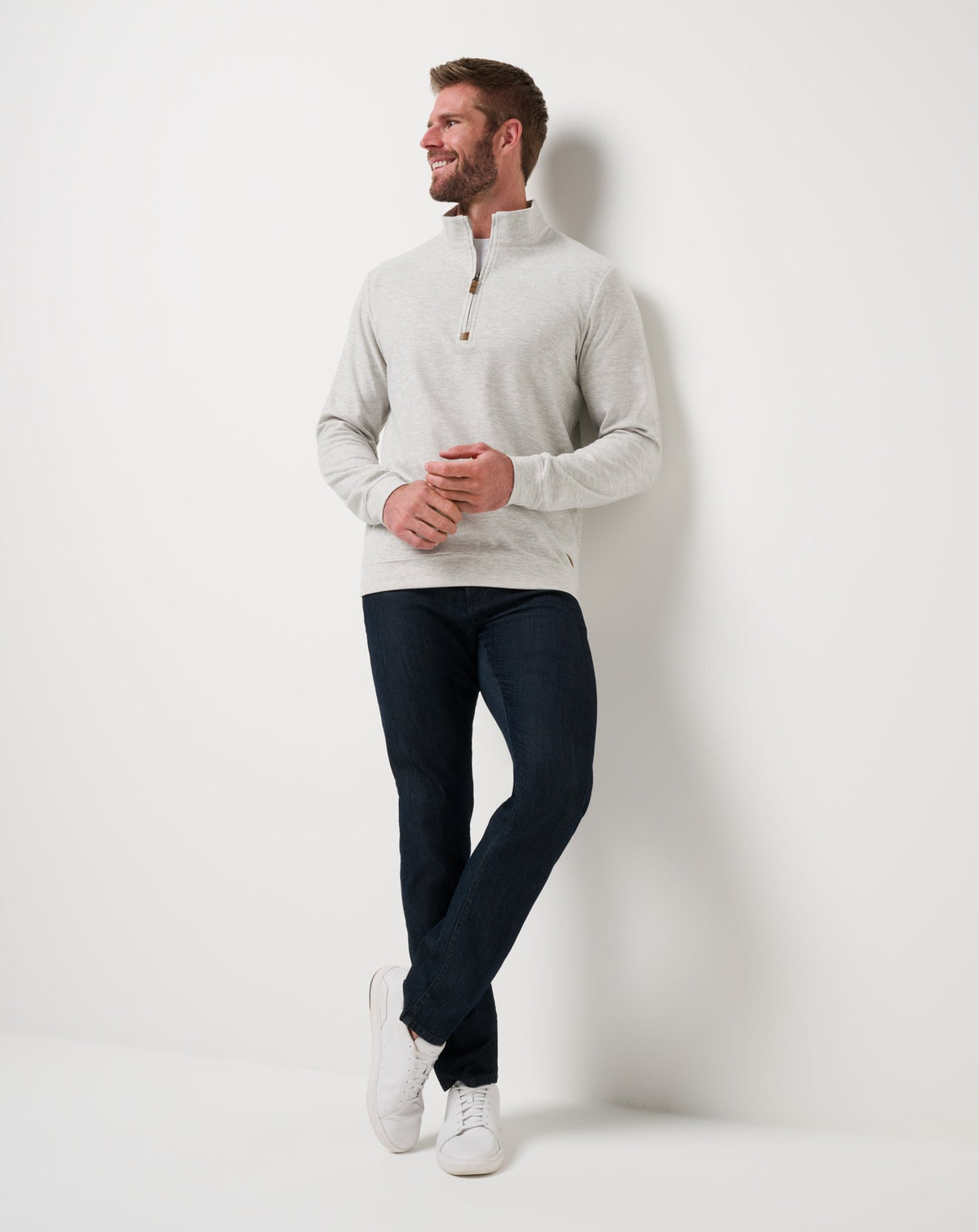 Cloud Sweater Quarter Zip Heather Grey | Travis Mathew Top Pick