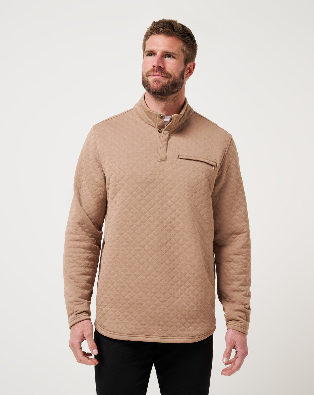 Transatlantic Quarter Zip Portabella | Travis Mathew Smart Buy