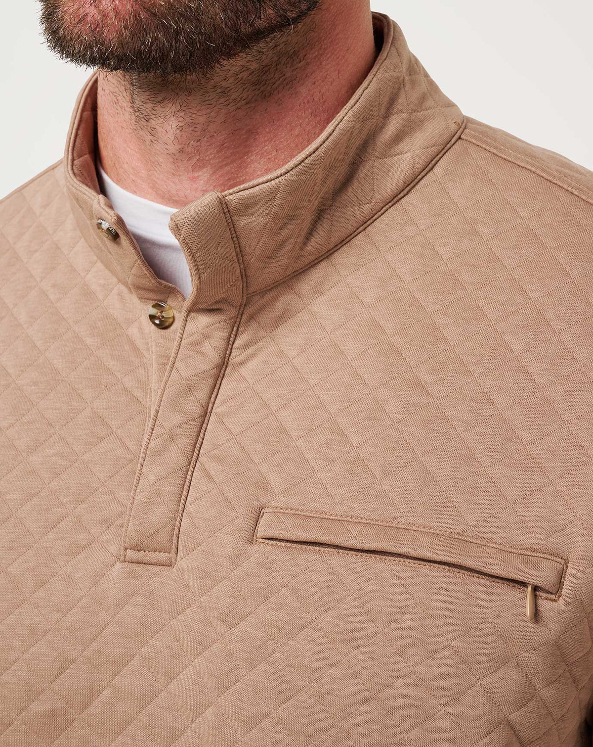 Transatlantic Quarter Zip Portabella | Travis Mathew Smart Buy