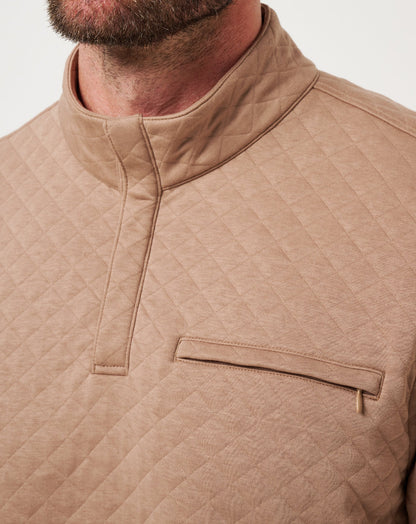 Transatlantic Quarter Zip Portabella | Travis Mathew Smart Buy
