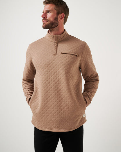 Transatlantic Quarter Zip Portabella | Travis Mathew Smart Buy