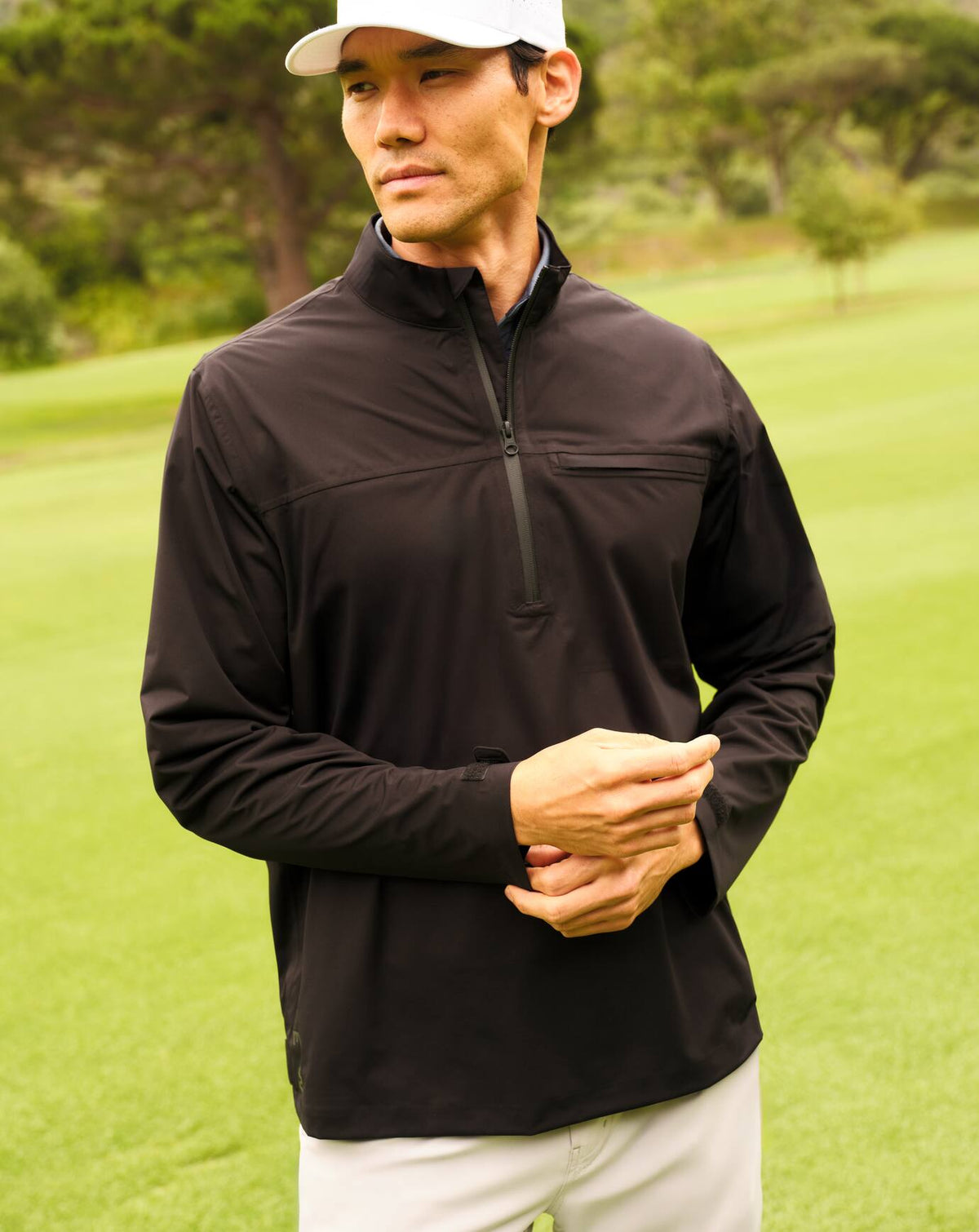 On Course 2.0 Quarter Zip Black | Travis Mathew Best Price