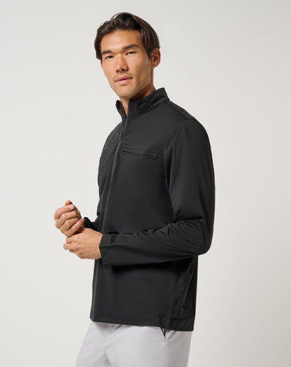 On Course 2.0 Quarter Zip Black | Travis Mathew Best Price