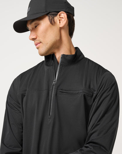 On Course 2.0 Quarter Zip Black | Travis Mathew Best Price