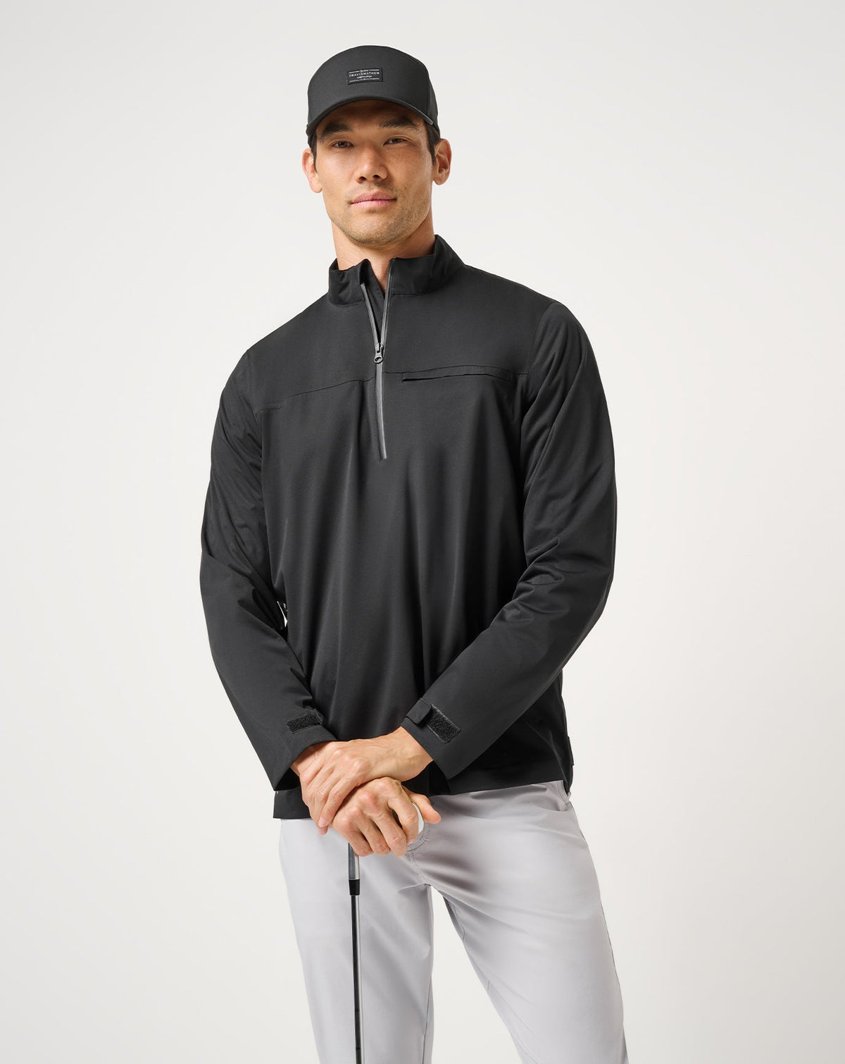 On Course 2.0 Quarter Zip Black | Travis Mathew Best Price