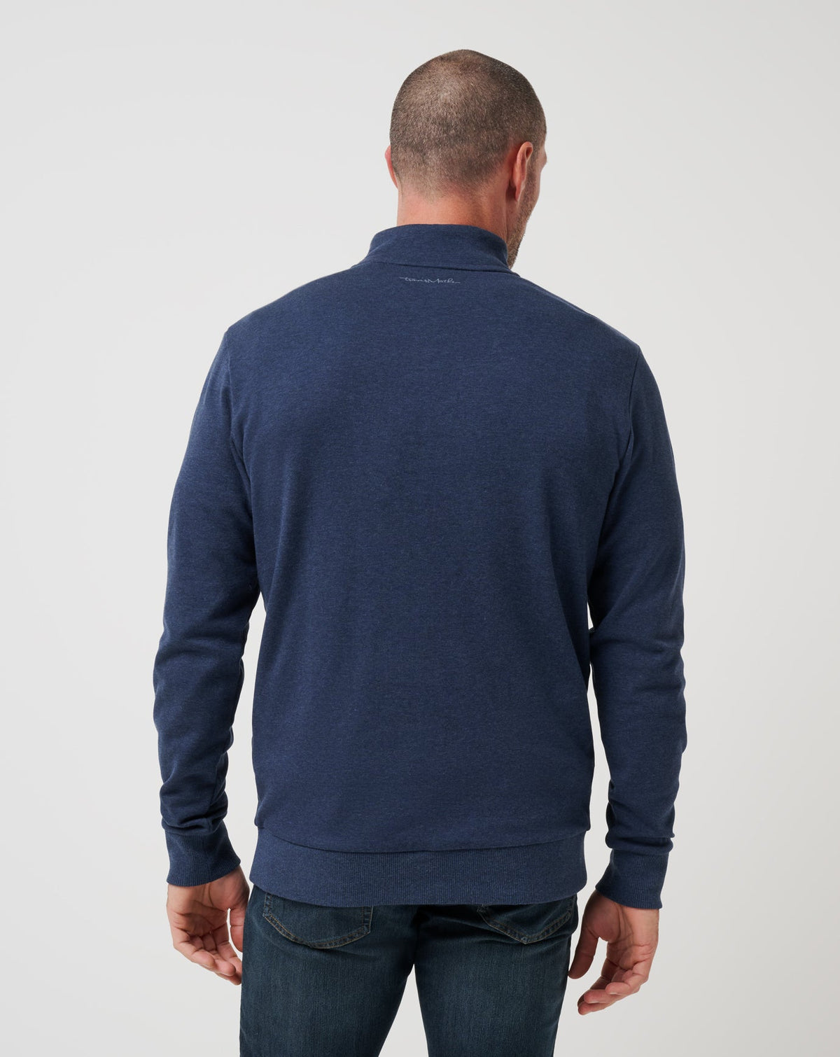 Cloud Quarter Zip 2.0 Heather Blue | Travis Mathew Featured