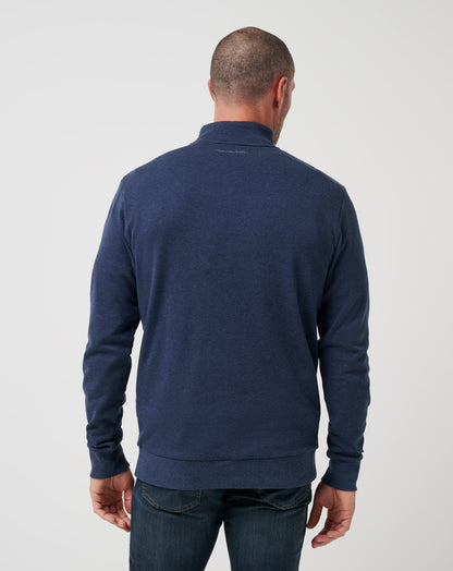 Cloud Quarter Zip 2.0 Heather Blue | Travis Mathew Featured