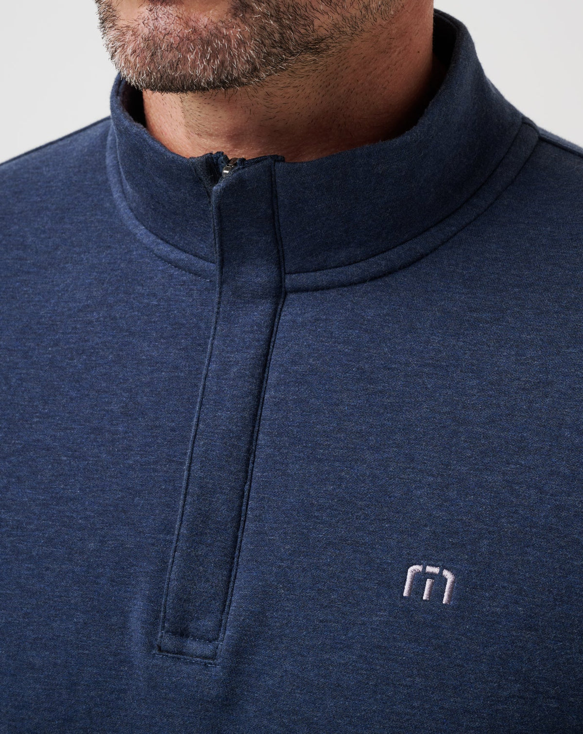 Cloud Quarter Zip 2.0 Heather Blue | Travis Mathew Featured