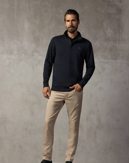 Cloud Quarter Zip 2.0 Black | Travis Mathew Top Pick