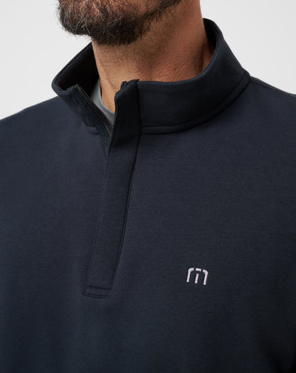 Cloud Quarter Zip 2.0 Black | Travis Mathew Top Pick
