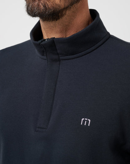Cloud Quarter Zip 2.0 Black | Travis Mathew Top Pick
