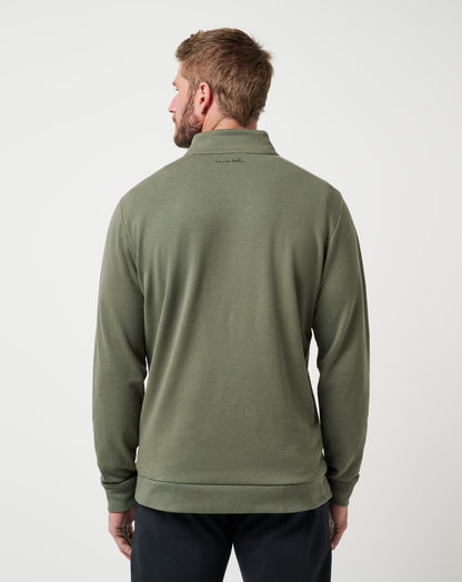 Cloud Quarter Zip 2.0 Dark Olive | Travis Mathew Best Price