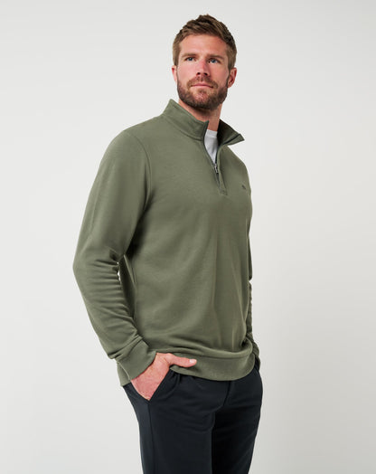 Cloud Quarter Zip 2.0 Dark Olive | Travis Mathew Best Price