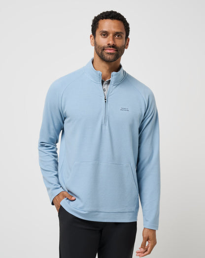 Performance Waffle Quarter Zip Dusty Blue | Travis Mathew Popular