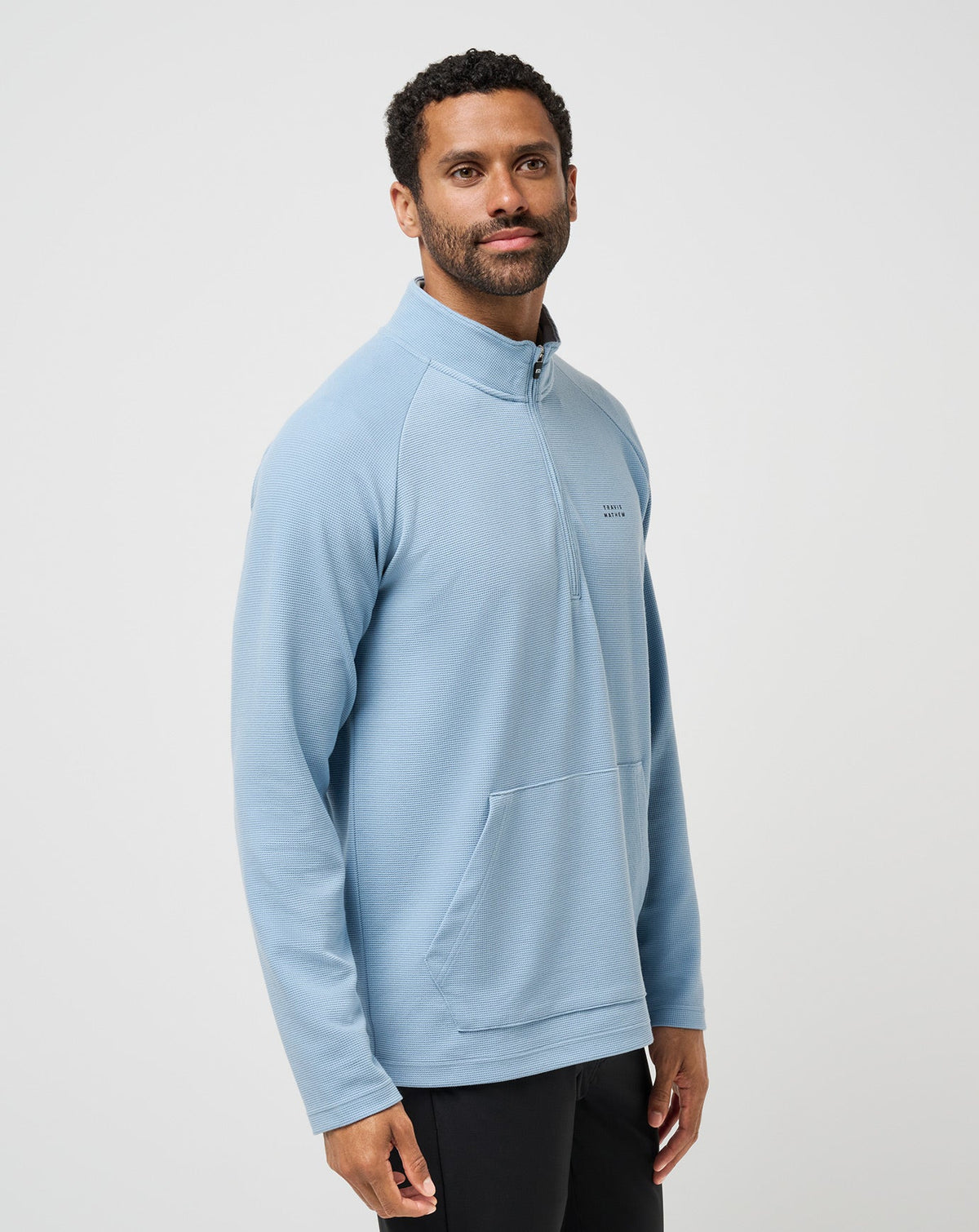 Performance Waffle Quarter Zip Dusty Blue | Travis Mathew Popular
