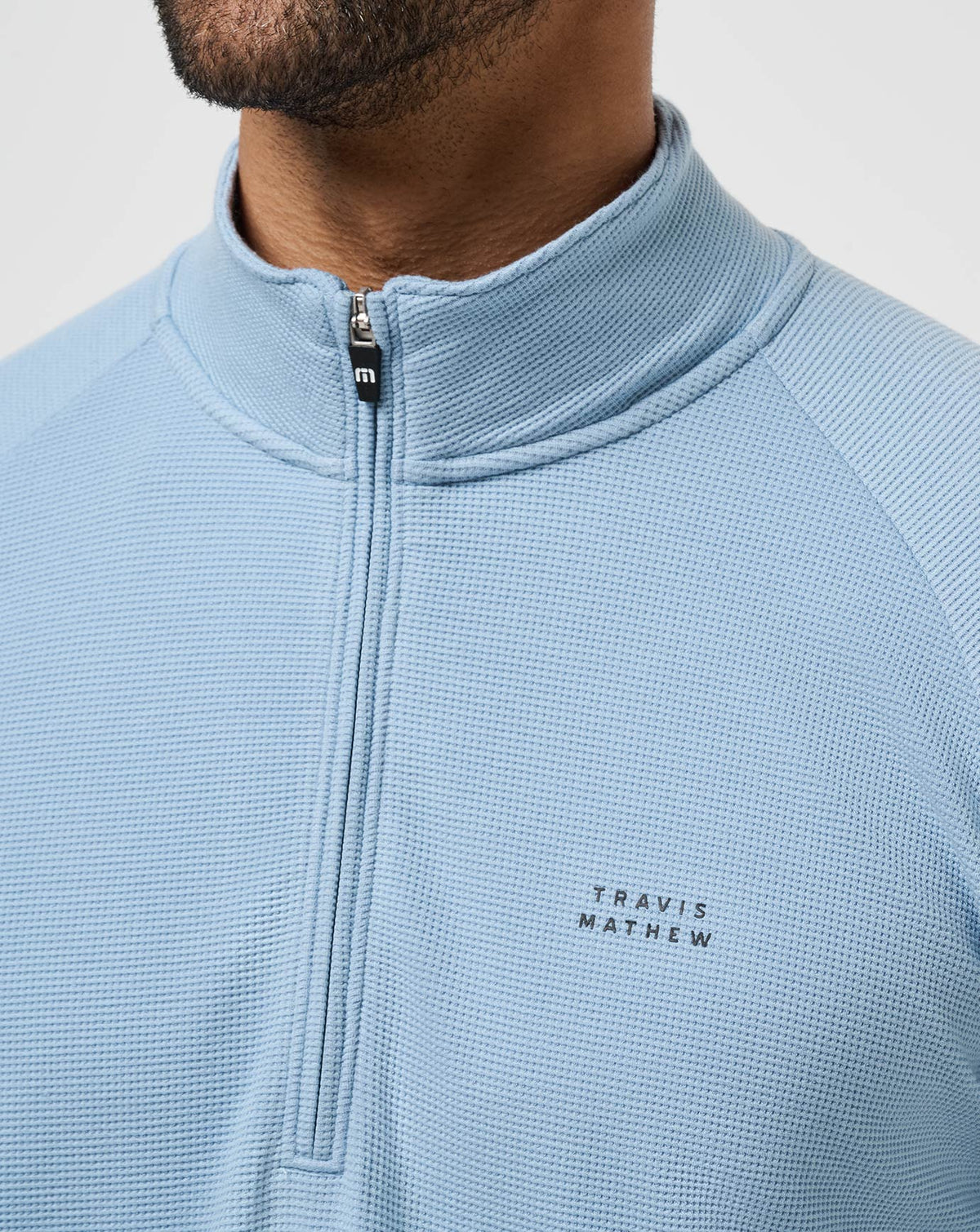 Performance Waffle Quarter Zip Dusty Blue | Travis Mathew Popular