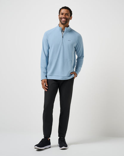 Performance Waffle Quarter Zip Dusty Blue | Travis Mathew Popular