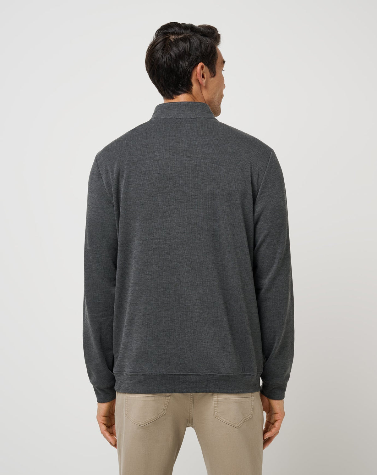 Cloud Sweater Quarter Zip Heather Black | Travis Mathew Great Value