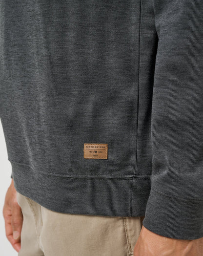 Cloud Sweater Quarter Zip Heather Black | Travis Mathew Great Value
