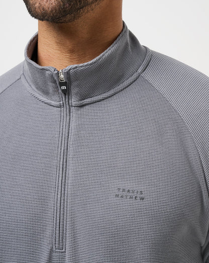 Performance Waffle Quarter Zip Quiet Shade | Travis Mathew Recommended