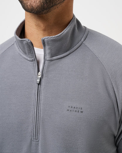 Performance Waffle Quarter Zip Quiet Shade | Travis Mathew Recommended