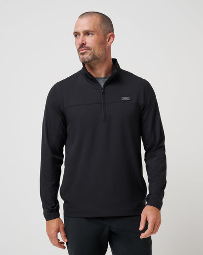 Wanderlust Quarter Zip Black | Travis Mathew Recommended